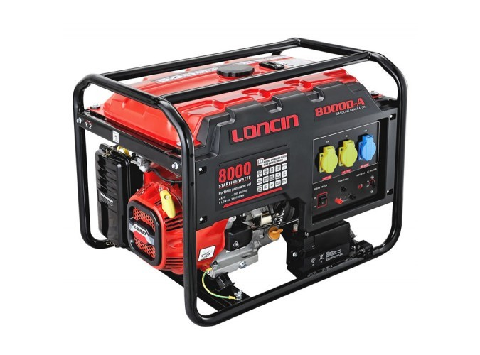 Loncin LC8000D-A Petrol Generator + AVR – Loncin G420F Engine 7.5 kVA